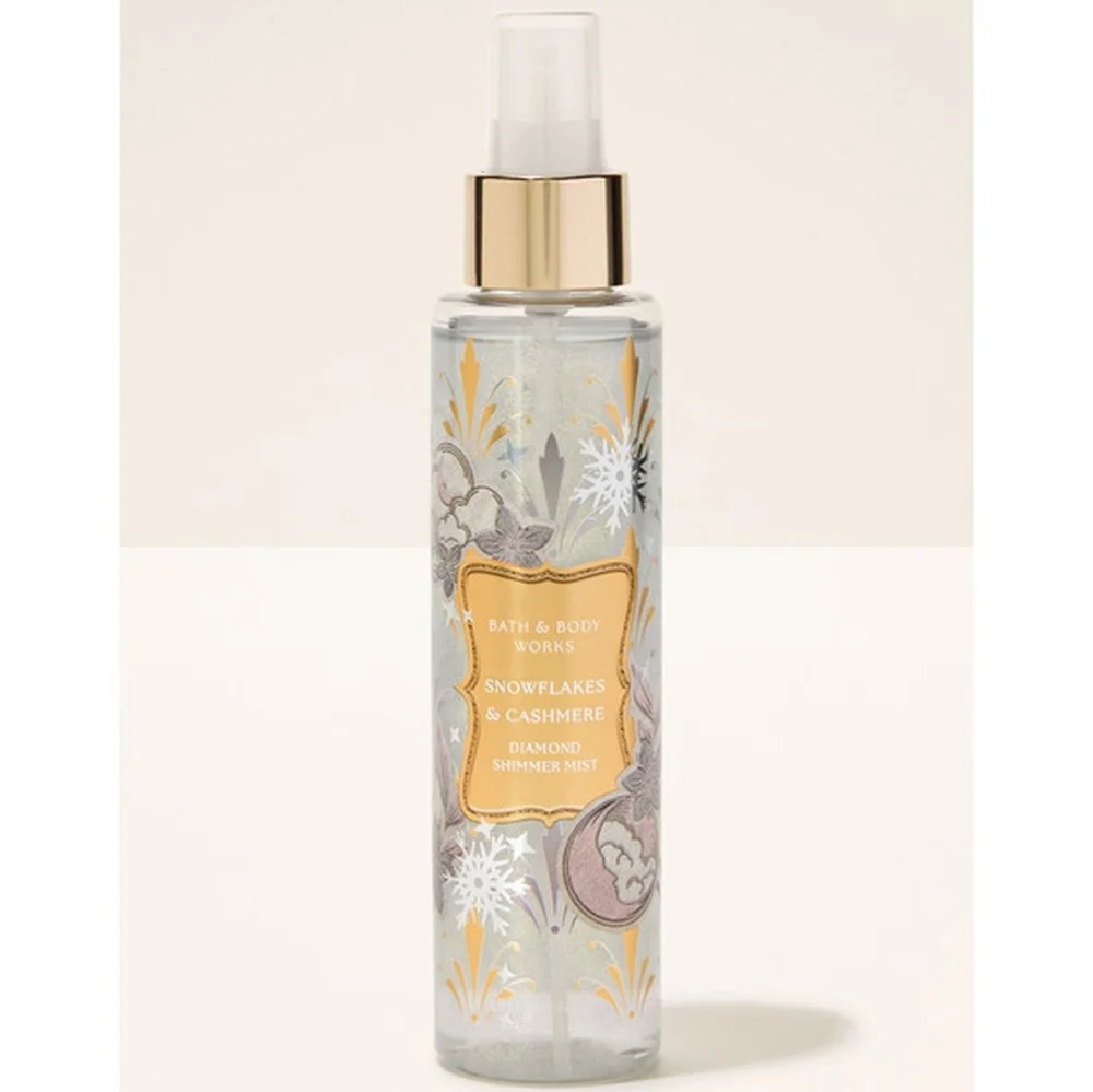 Bath & Body Works Snowflakes & Cashmere Diamond Shimmer Glitter Mist NEW RARE